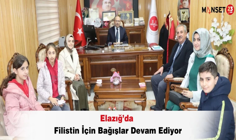 Elazığ’da Filistin İçin Bağışlar Devam Ediyor