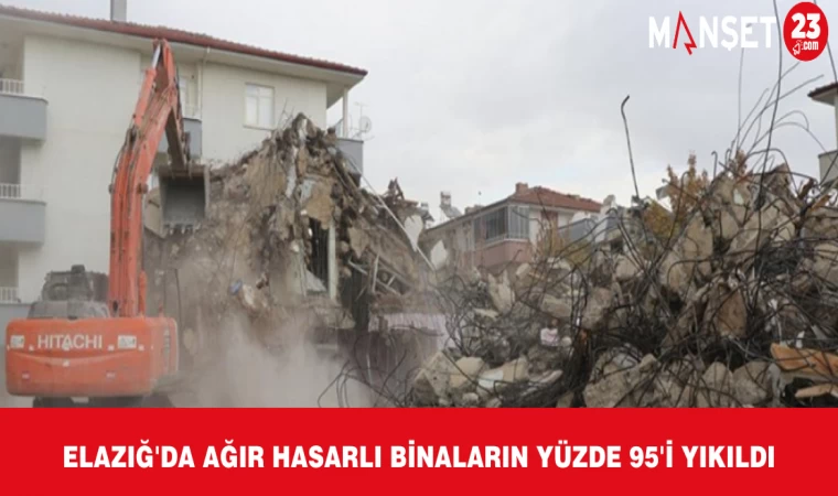 Elazığ'da Ağır Hasarlı Binaların Yüzde 95'i Yıkıldı