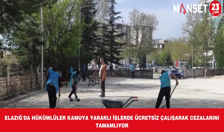 Elazığ'da Hükümlüler Kamuya Yararlı İşlerde Ücretsiz Çalışarak Cezalarını Tamamlıyor