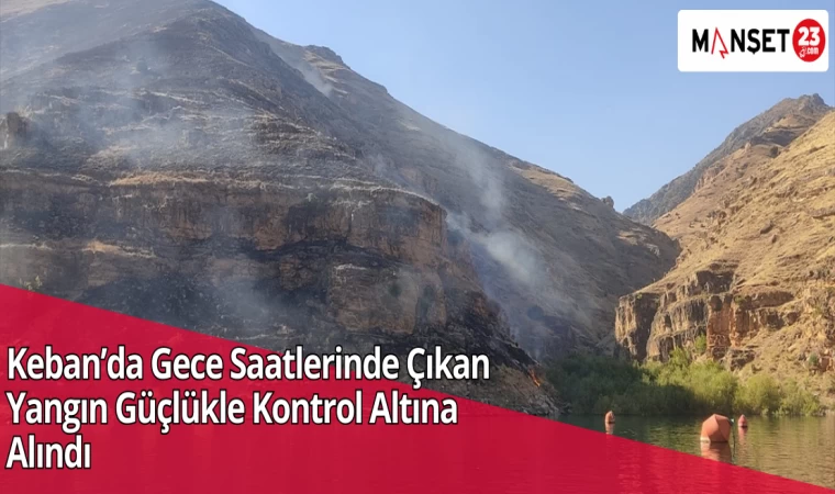 Keban’da Gece Saatlerinde Çıkan Yangın Güçlükle Kontrol Altına Alındı