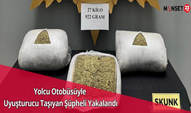 Yolcu Otobüsüyle Uyuşturucu Taşıyan Şüpheli Yakalandı