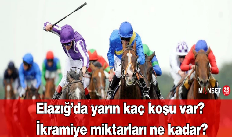 Elazığ’da yarın kaç koşu var? İkramiye miktarları ne kadar?