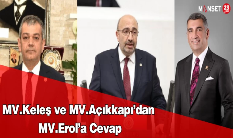 MV.Keleş ve MV.Açıkkapı’dan MV.Erol’a Cevap
