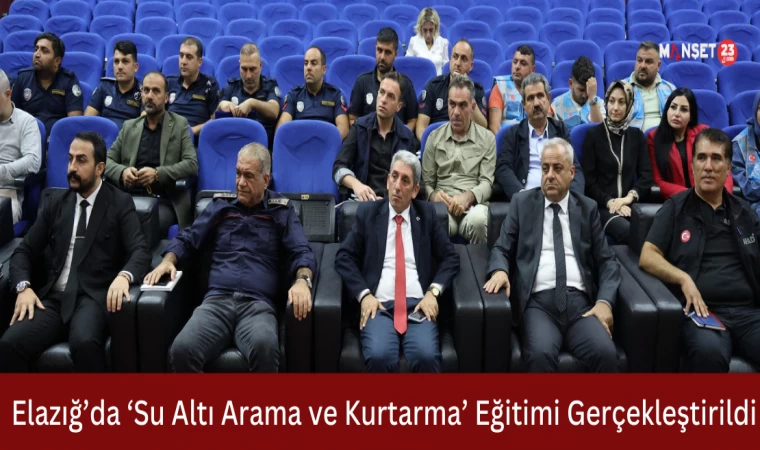 Elazığ’da ‘Su Altı Arama ve Kurtarma’ Eğitimi Gerçekleştirildi