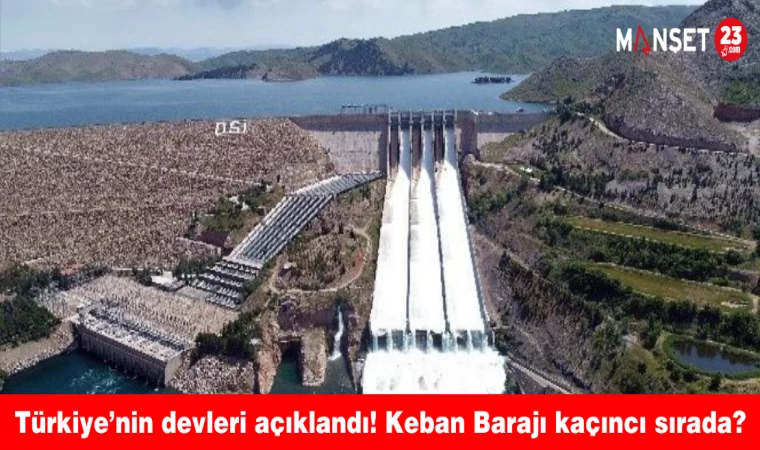 Türkiye’nin devleri açıklandı! Keban Barajı kaçıncı sırada?