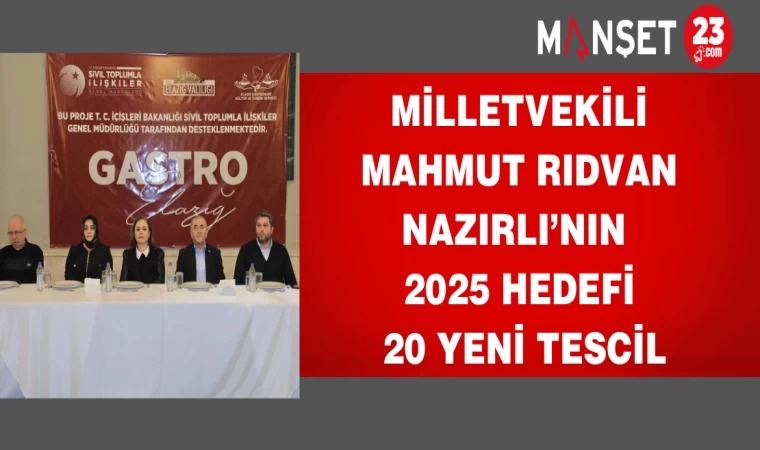 Milletvekili Mahmut Rıdvan Nazırlı’nın 2025 hedefi 20 yeni tescil