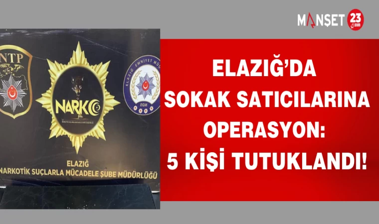 ELAZIĞ'DA SOKAK SATICILARINA OPERASYON: 5 KİŞİ TUTUKLANDI!