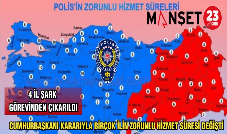 CUMHURBAŞKANI KARARIYLA BİRÇOK İLİN ZORUNLU HİZMET SÜRESİ DEĞİŞTİ