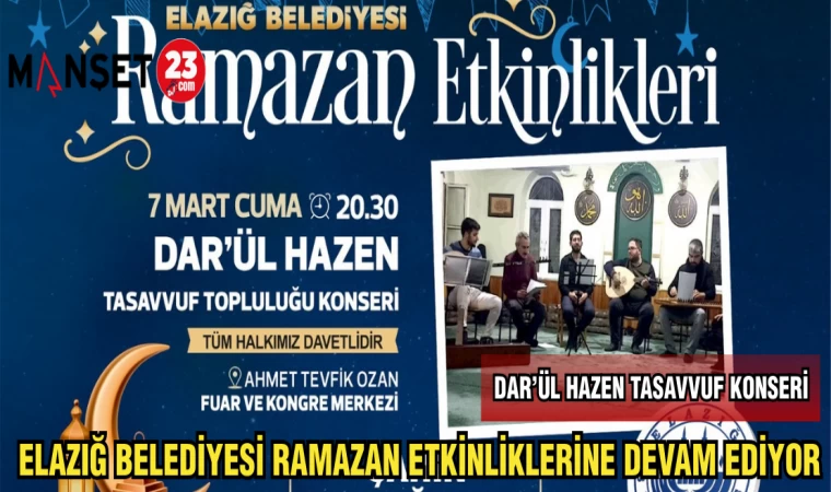 ELAZIĞ BELEDİYESİ RAMAZAN ETKİNLİKLERİNE DEVAM EDİYOR