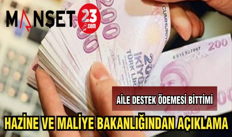 HAZİNE VE MALİYE BAKANLIĞINDAN AÇIKLAMA