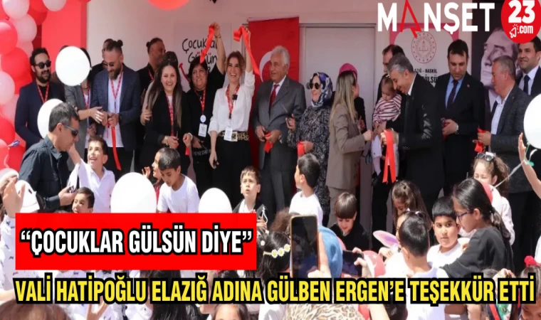 VALİ HATİPOĞLU ELAZIĞ ADINA GÜLBEN ERGEN'E TEŞEKKÜR ETTİ