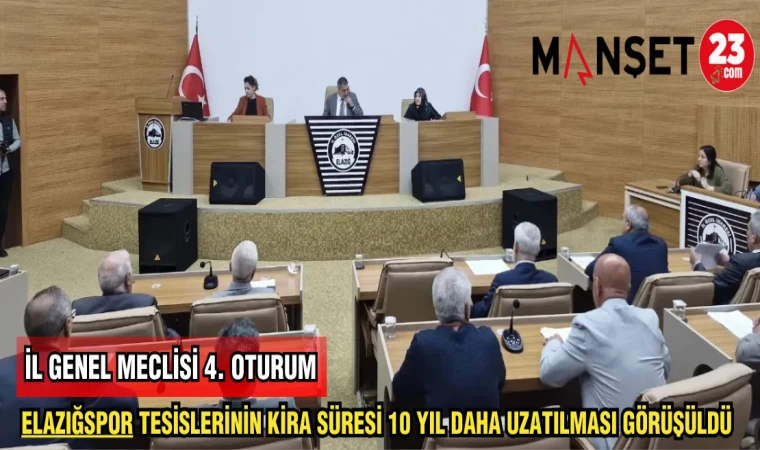 ELAZIĞSPOR TESİSLERİNİN KİRA SÜRESİ 10 YIL DAHA UZATILMASI GÖRÜŞÜLDÜ