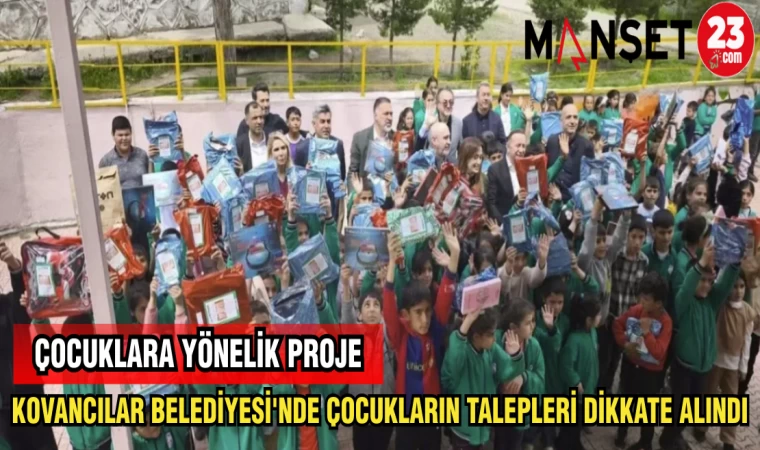 KOVANCILAR BELEDİYESİ'NDE ÇOCUKLARIN TALEPLERİ DİKKATE ALINDI
