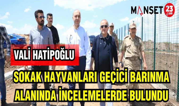 VALİ HATİPOĞLU SOKAK HAYVANLARI GEÇİCİ BARINMA ALANINDA İNCELEMELERDE BULUNDU