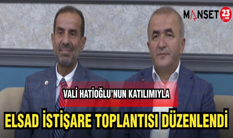 VALİ HATİPOĞLU'NUN KATILIMIYLA ELSAD İSTİŞARE TOPLANTISI DÜZENLENDİ