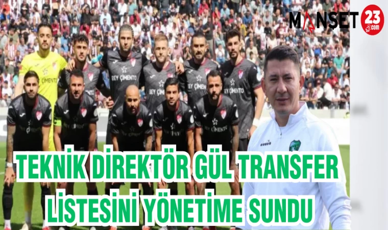 TEKNİK DİREKTÖR GÜL TRANSFER LİSTESİNİ YÖNETİME SUNDU