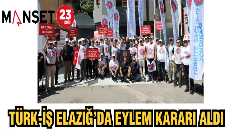 TÜRK-İŞ ELAZIĞ'DA EYLEM KARARI ALDI