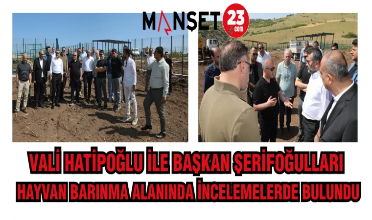 VALİ HATİPOĞLU İLE BAŞKAN ŞERİFOĞULLARI HAYVAN BARINMA ALANINDA İNCELEMELERDE BULUNDU