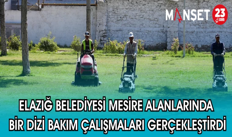 ELAZIĞ BELEDİYESİ MESİRE ALANLARINDA BİR DİZİ BAKIM ÇALIŞMALARI GERÇEKLEŞTİRDİ