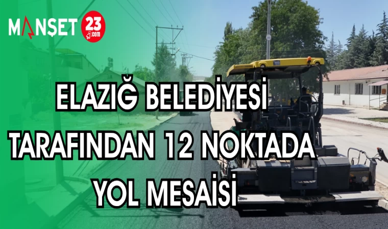 ELAZIĞ BELEDİYESİ TARAFINDAN 12 NOKTADA YOL MESAİSİ
