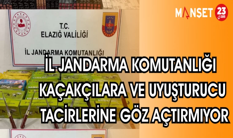 İL JANDARMA KOMUTANLIĞI KAÇAKÇILARA VE UYUŞTURUCU TACİRLERİNE GÖZ AÇTIRMIYOR