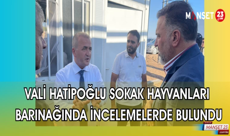 VALİ HATİPOĞLU SOKAK HAYVANLARI BARINAĞINDA İNCELEMELERDE BULUNDU