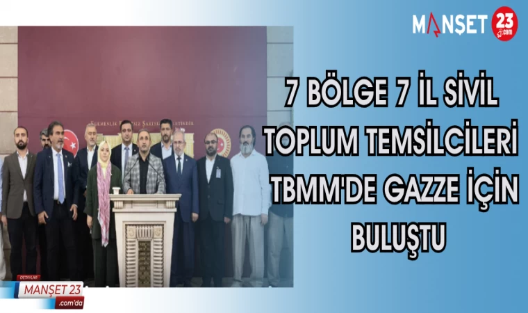 7 Bölge 7 İl Sivil Toplum Temsilcileri TBMM'de Gazze İçin Buluştu