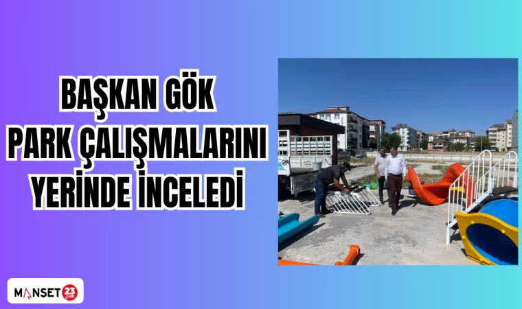 BAŞKAN GÖK PARK ÇALIŞMALARINI YERİNDE İNCELEDİ