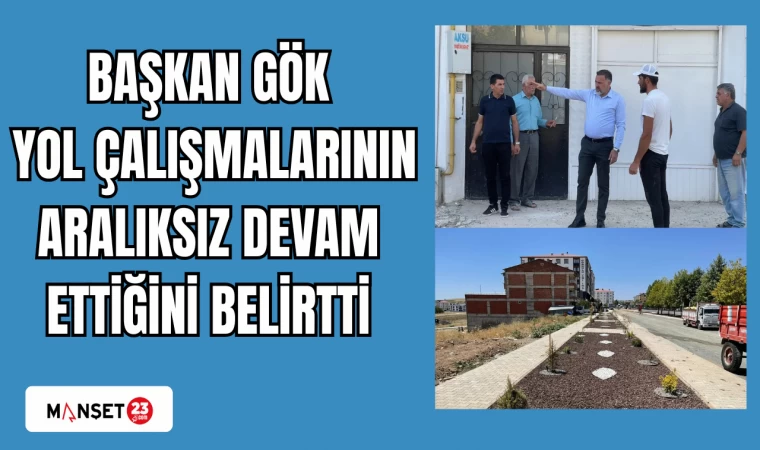 BAŞKAN GÖK YOL ÇALIŞMALARININ ARALIKSIZ DEVAM ETTİĞİNİ BELİRTTİ