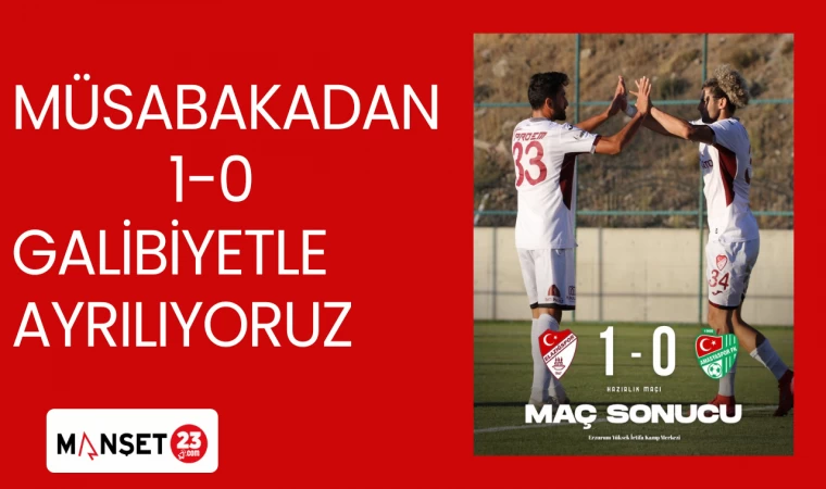 Müsabakadan 1-0 galibiyetle ayrılıyoruz