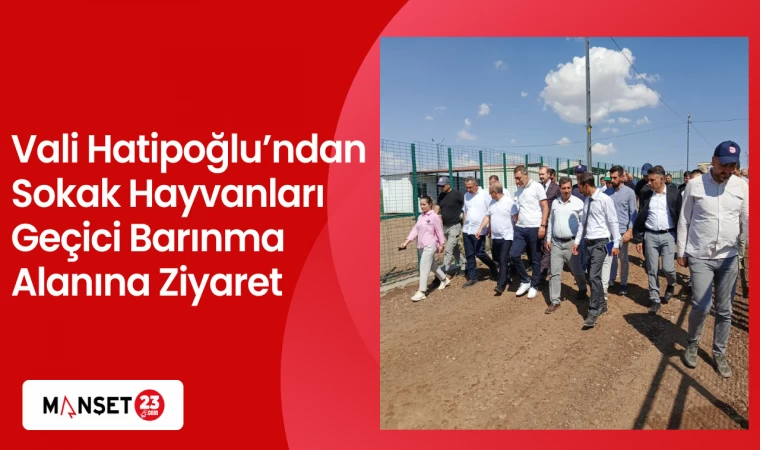 Vali Hatipoğlu’ndan Sokak Hayvanları Geçici Barınma Alanına Ziyaret