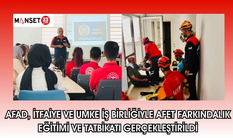 AFAD, İTFAİYE VE UMKE İŞ BİRLİĞİYLE AFET FARKINDALIK EĞİTİMİ VE TATBİKATI GERÇEKLEŞTİRİLDİ