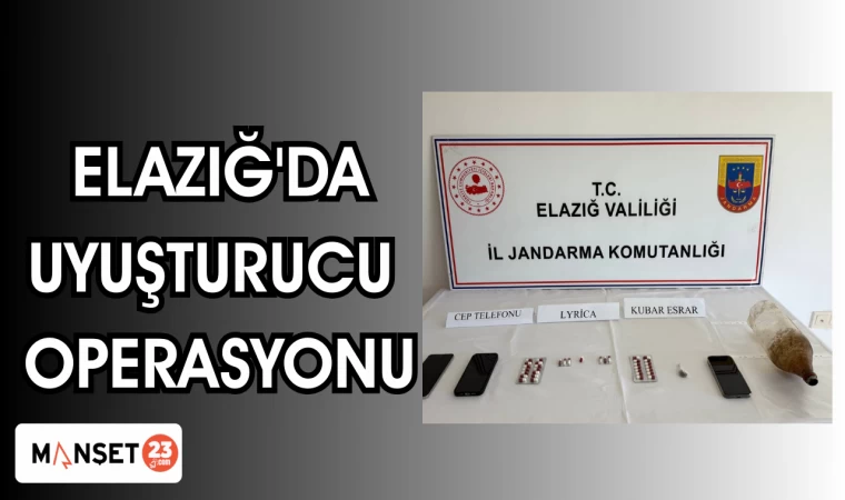 Elazığ'da uyuşturucu operasyonu