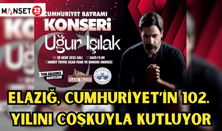 Elazığ, Cumhuriyet’in 102. Yılını Coşkuyla Kutluyor