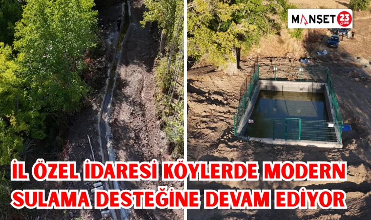 İL ÖZEL İDARESİ KÖYLERDE MODERN SULAMA DESTEĞİNE DEVAM EDİYOR