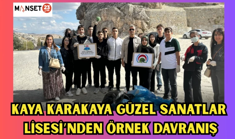 KAYA KARAKAYA GÜZEL SANATLAR LİSESİ ÖĞRENCİLERİNDEN ÖRNEK DAVRANIŞ