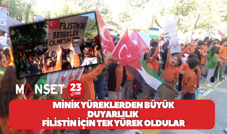 Minik Yüreklerden Büyük Duyarlılık Filistin İçin Tek Yürek Oldular
