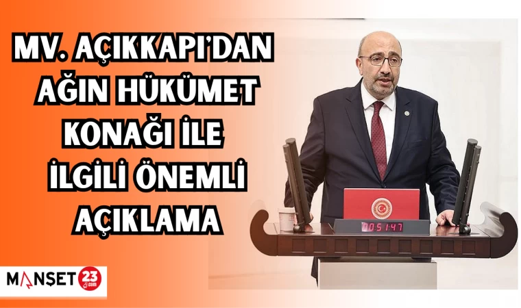 MV. AÇIKKAPI'DAN AĞIN HÜKÜMET KONAĞI İLE İLGİLİ ÖNEMLİ AÇIKLAMA