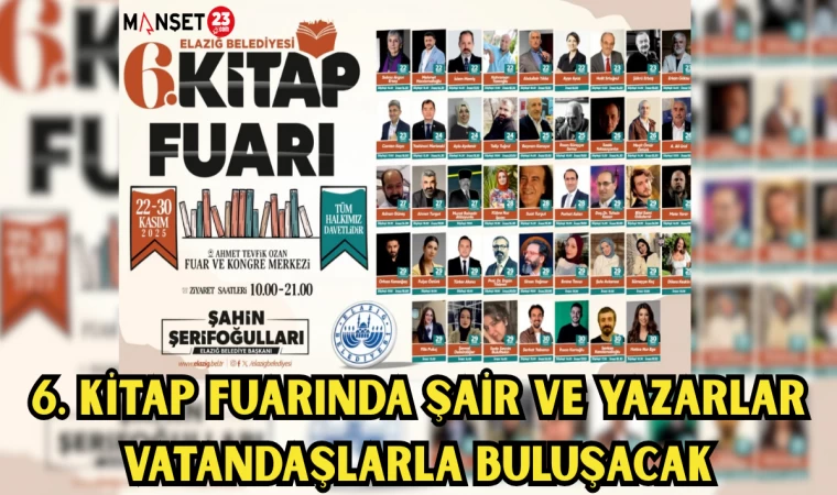 6. Kitap Fuarında Şair ve Yazarlar Vatandaşlarla Buluşacak