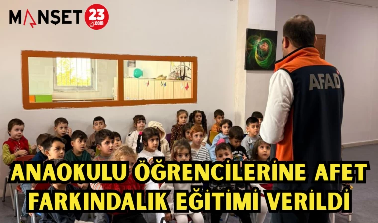 Anaokulu öğrencilerine afet farkındalık eğitimi verildi