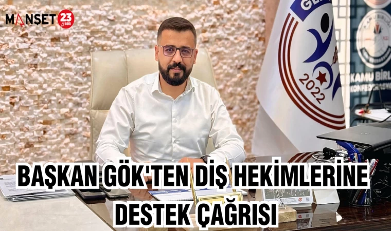 BAŞKAN GÖK'TEN DİŞ HEKİMLERİNE DESTEK ÇAĞRISI