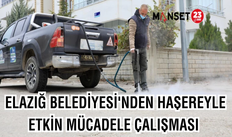 ELAZIĞ BELEDİYESİ'NDEN HAŞEREYLE ETKİN MÜCADELE ÇALIŞMASI