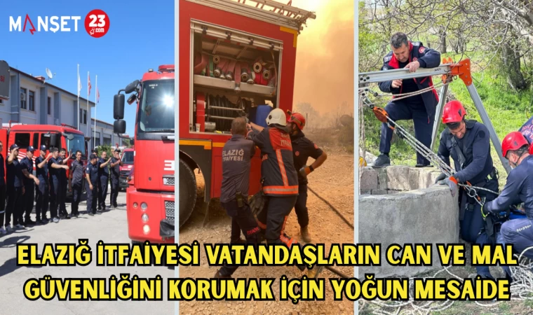 Elazığ İtfaiyesi, Vatandaşların Can ve Mal Güvenliğini Korumak İçin Yoğun Mesaide