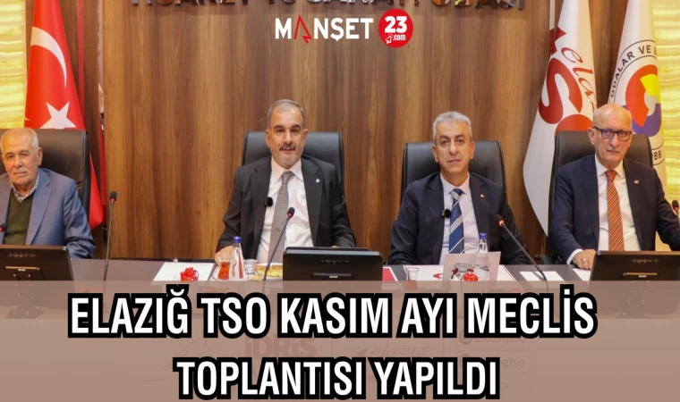 ELAZIĞ TSO KASIM AYI MECLİS TOPLANTISI YAPILDI