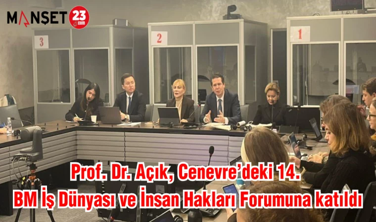 Prof. Dr. Yasemin Açık, Cenevre’deki 14. BM İş Dünyası ve İnsan Hakları Forumuna katıldı