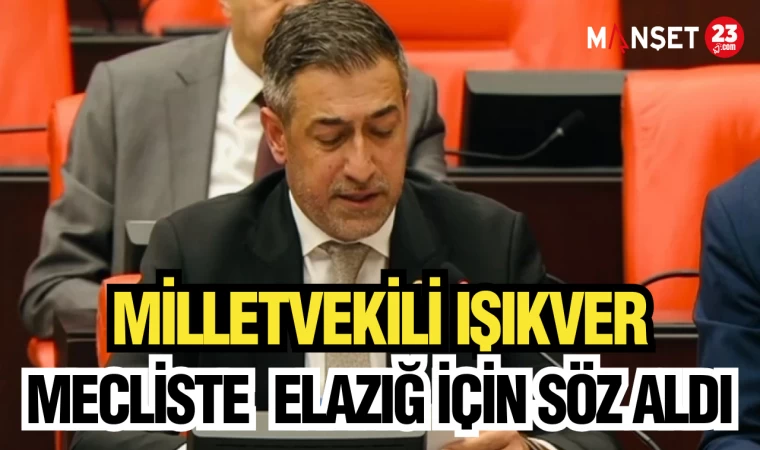 MİLLETVEKİLİ IŞIKVER, MECLİSTE ELAZIĞ İÇİN SÖZ ALDI