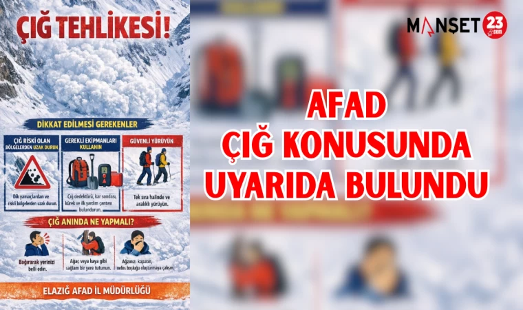 Afad çığ konusunda uyarıda bulundu
