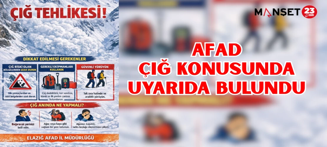 Afad çığ konusunda uyarıda bulundu