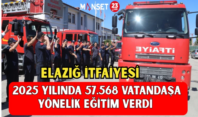 Elazığ İtfaiyesi, 2025 Yılında 57.568 Vatandaşa Yönelik Eğitim Verdi