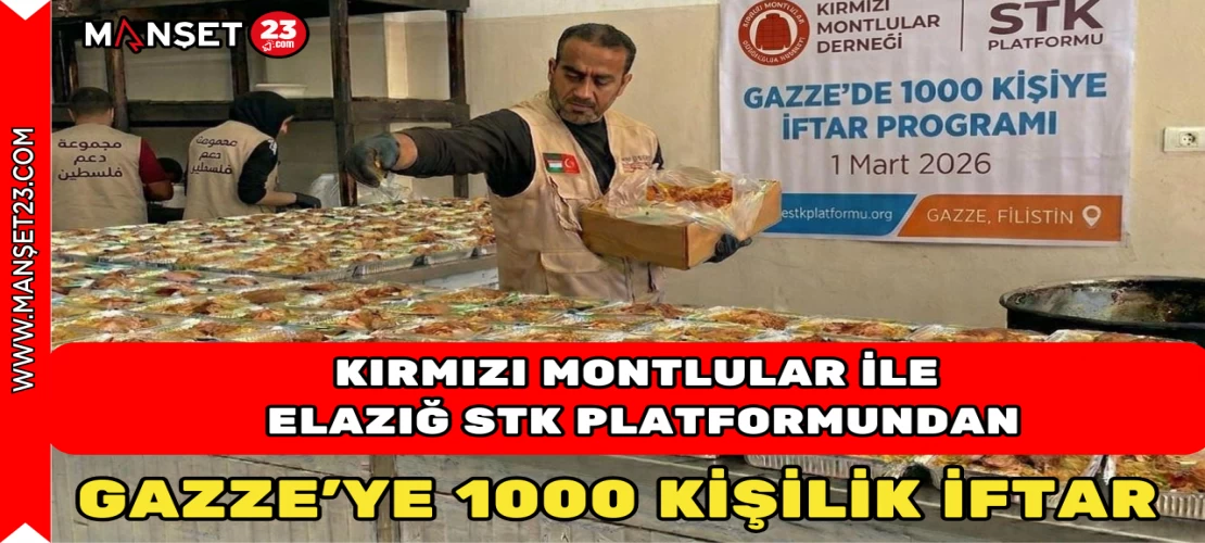 Kırmızı Montlular Ve Elazığ Stk Platformundan Gazze’ye 1000 Kişilik İftar